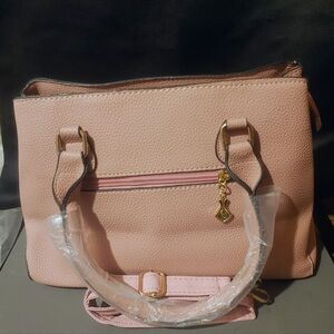 Elst Women's Hand Bag Faux Leather Nude Pink New